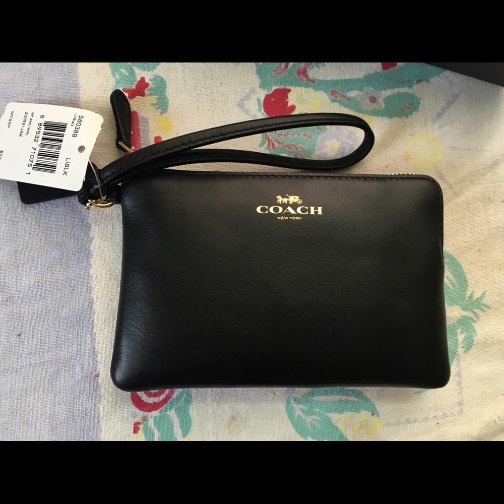 NWT - Coach black wallet